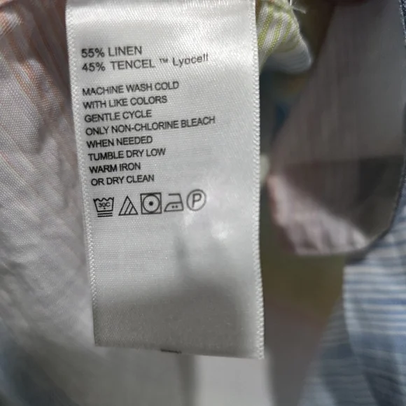 Tommy Bahama Mens Button Down Camp Shirt Short Sleeve Pastel Stripe Size XL. - Picture 8 of 9